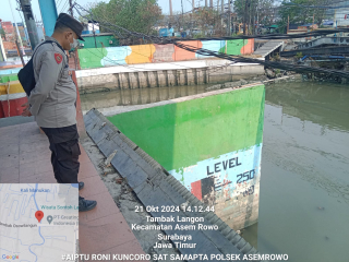 Polsek Asemrowo Laksanakan Patroli Pengecekan Debit Air di Pompa Air Balong II