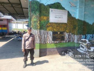 Polsek Asemrowo Laksanakan Patroli Pengecekan Debit Air di Rumah Air Pompa Balong II