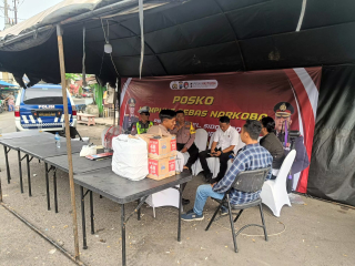 Polsek Semampir dan Polres Tanjung Perak Pantau Posko Kampung Bebas Narkoba