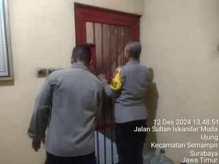 Polsek Semampir Laksanakan Patroli Pengecekan Ruang Tahanan