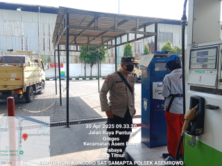 Polsek Asemrowo Laksanakan Patroli Dialogis di SPBU Margomulyo, Antisipasi 3 Cepu