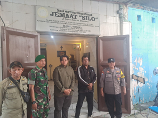 Polsek Pabean Cantikan Amankan Ibadah Kenaikan Yesus Kristus di Sejumlah Gereja Wilayah Hukum