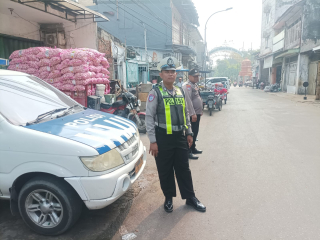 Patroli Dialogis di Jalan Songoyudan, Polsek Pabean Cantikan Antisipasi Kemacetan dan 3C