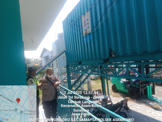 Cegah Aksi Kriminalitas, Polsek Asemrowo Gencarkan Patroli 3C di Area Pergudangan PLN