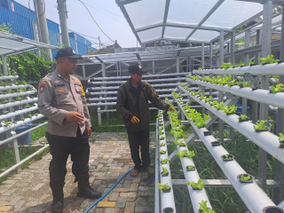 Bhabinkamtibmas Laksanakan Pembinaan Program Ketahanan Pangan di Pekarangan Hidroponik Petekkan