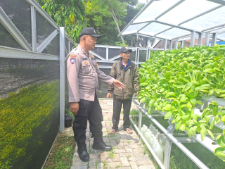 Bhabinkamtibmas Laksanakan Pembinaan Program Ketahanan Pangan Hidroponik