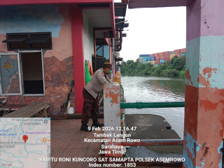 Personel Polsek Asemrowo Laksanakan Patroli Pengecekan Rumah Pompa Air Balong II