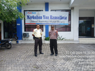 Polsek Asemrowo Laksanakan Patroli Dialogis Objek Vital Di Bank Panin