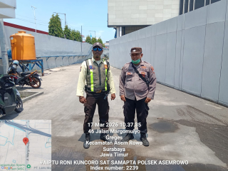 Patroli Dialogis Polsek Asemrowo di Pergudangan Margomulyo Antisipasi Kerawanan 3C