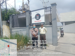 Patroli Dialogis Polsek Asemrowo di Pergudangan Margomulyo Antisipasi Kerawanan 3C