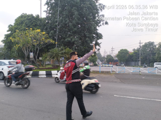 Pengaturan Pagi Sat Samapta di Sejumlah Titik Strategis, Arus Lalu Lintas Lancar dan Kondusif